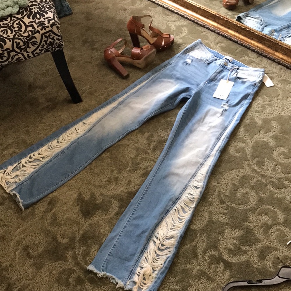 YMI Jeans distressed down the sides.